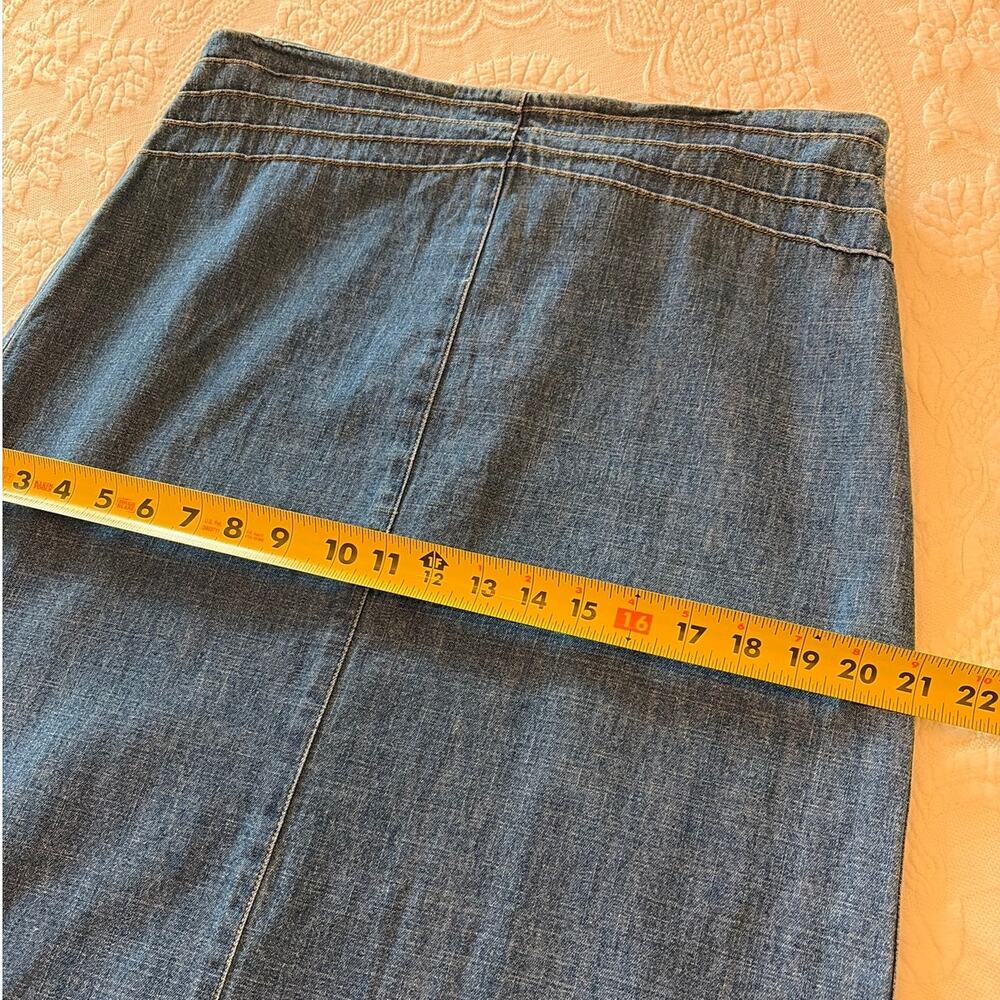 Emma James Denim Maxi Skirt Womens 12 NWT 100% Cotton Modest Western Blue - Picture 4 of 13